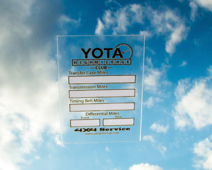 4x4 Service Reminder Sticker