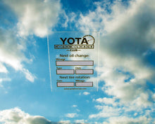Oil Change Reminder Sticker