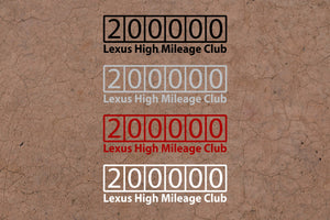 Lexus Odometer Decal