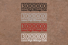Lexus Odometer Decal