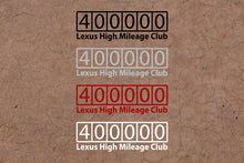 Lexus Odometer Decal