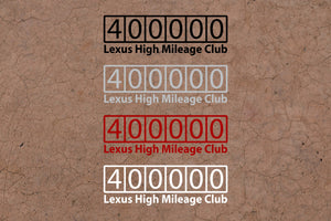 Lexus Odometer Decal