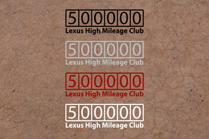 Lexus Odometer Decal