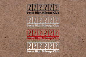 Lexus Odometer Decal