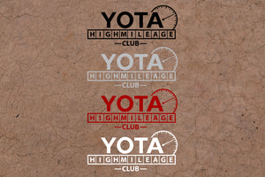 Yota High Mileage Club Logo Decal