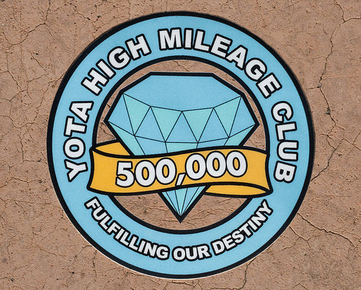 500,000 Mile Diamond Sticker