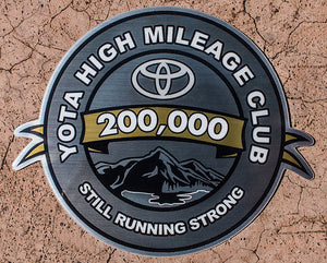 200,000 Mile Silver Sticker