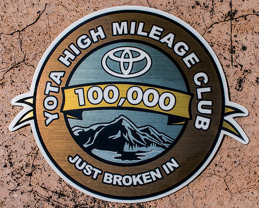 100,000 Mile Bronze Sticker